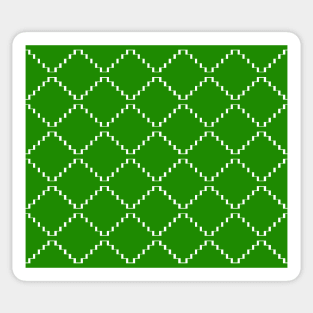 Abstract geometric pattern - green and white. Sticker